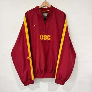 Vintage Nike USC Trojans 1/4 Zip Pullover Windbreaker - Cardinal Red - Large
